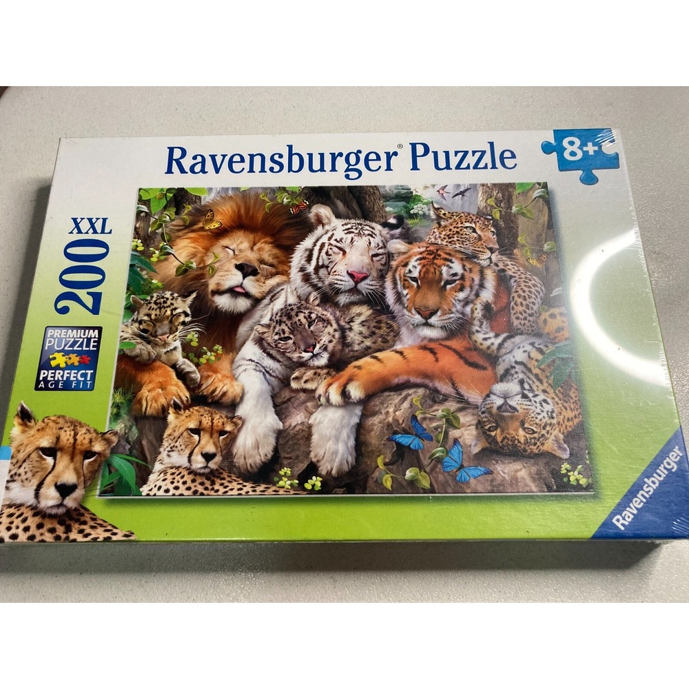 Ravensburger Puzzle 200 XXL Big Cat Nap Brand New Sealed Tigers Lions Cubs